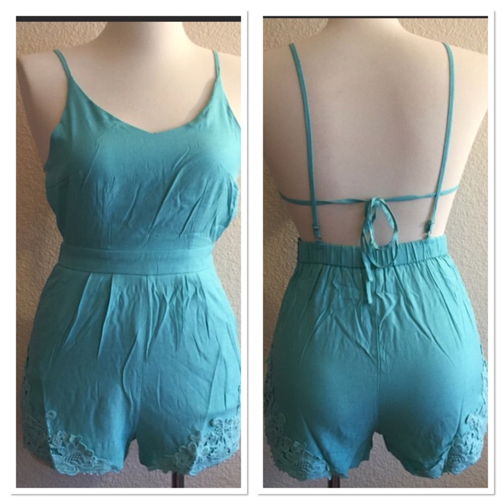 Romper mint shorts Summer Beach Size Small-Large